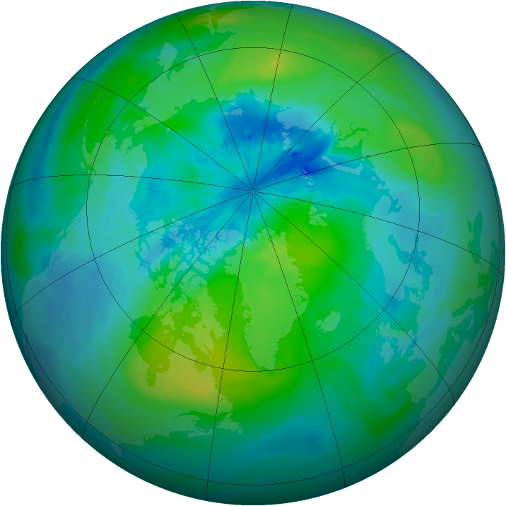 Arctic ozone map for 17 September 2014